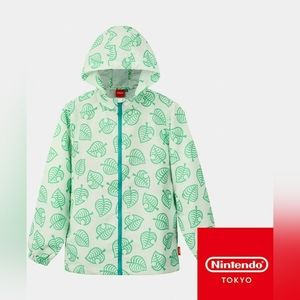 NEW Nintendo Animal Crossing Windbreaker Zip Up Rain Jacket